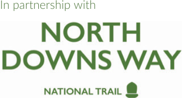 In partnership with North Downs Way National Trail logo