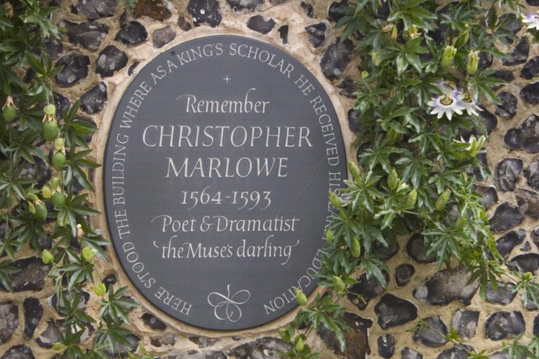Plaque to commemorate Christopher Marlowe literary walks