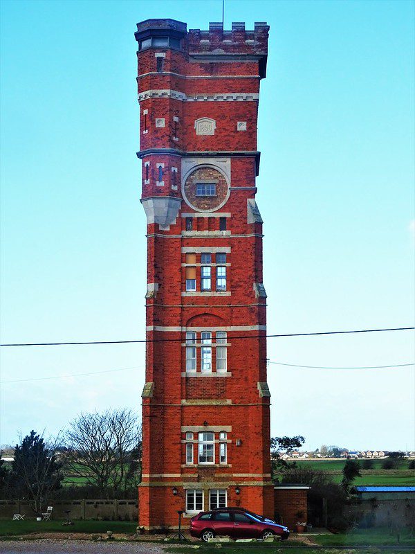 victorian water tower in littlestone