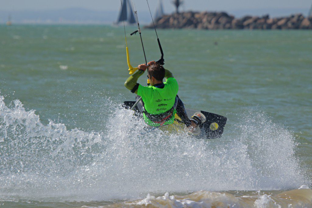 Man Kitesurfing in ramsgate