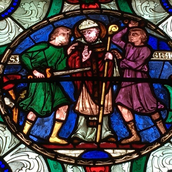 Coloured Glass window including 3 men