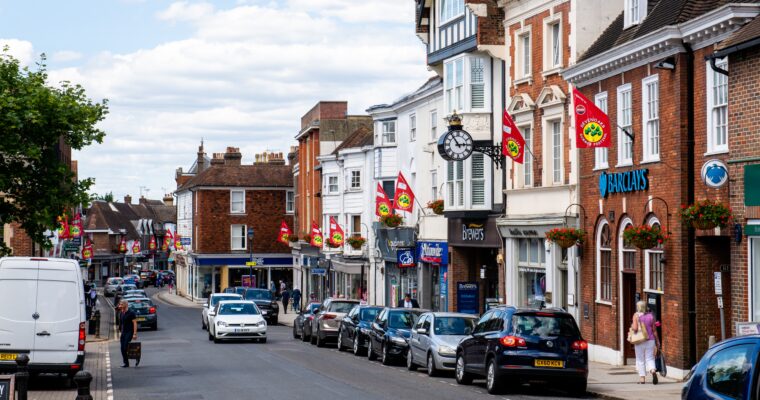 Street in Sevenoaks town centre.