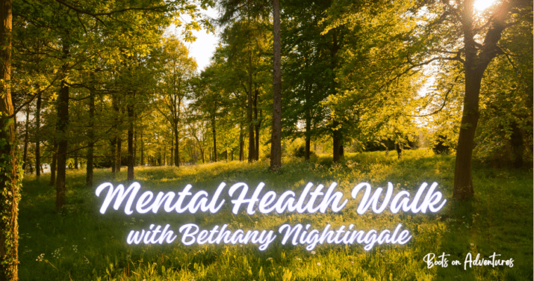 Image of trees with heading Mental Health Walk