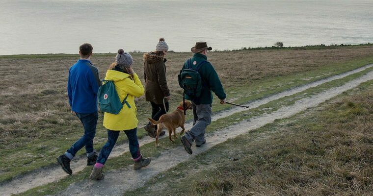 dog walk at pegwell