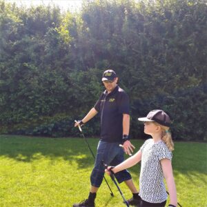 Nordic Walking Instructor and Pupil