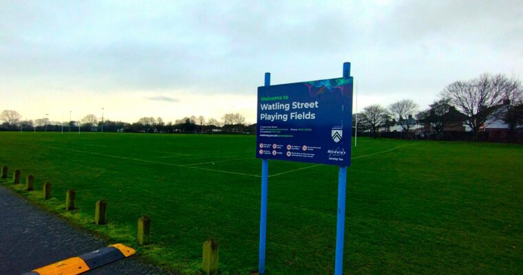 watling Street Playing Fields Sign