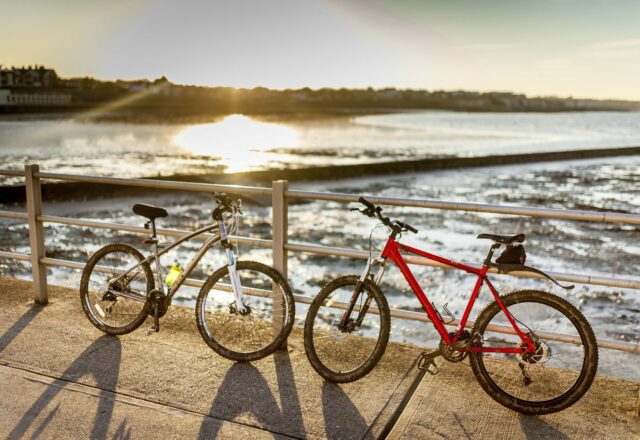 Bikes on the seafront.