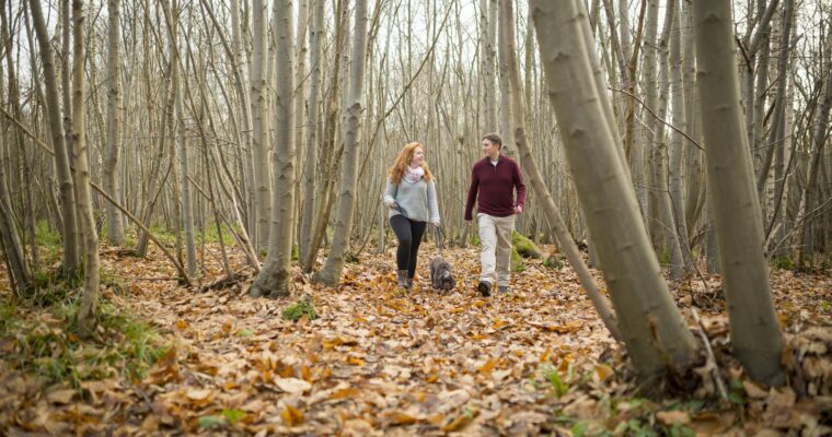Couple walking in Blean woods #GoOutside
