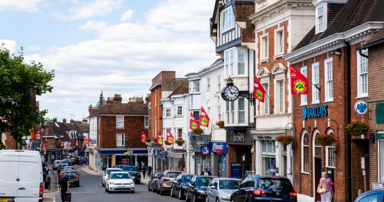 Street in Sevenoaks town centre.