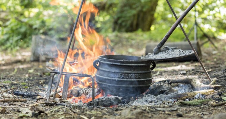 Campfire in the woods