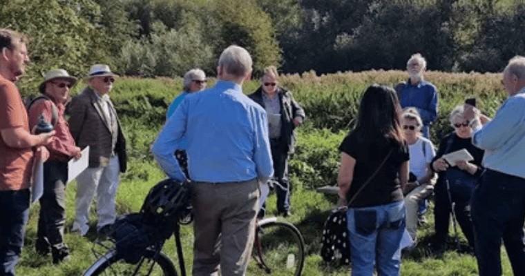 A group of people outside