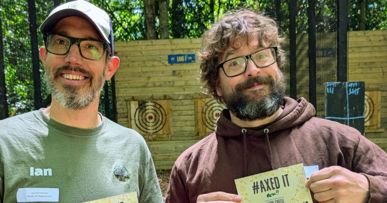 Axe throwing in Leeds Castle Go Ape