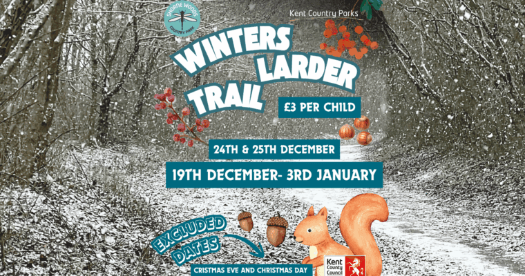 Poster for Winters Larder Trail at Shorne Woods County Park.